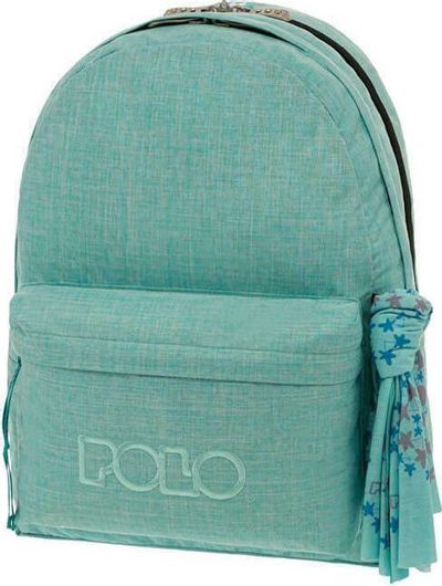 Σχολική Τσάντα Γυμνασίου / Λυκείου Polo Original Double Scarf Jean Γαλάζιο