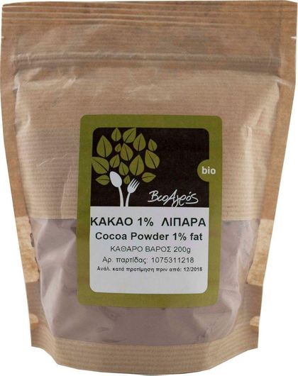 Ρόφημα Κακάο Βιο Αγρός 1% Λιπαρά 200gr