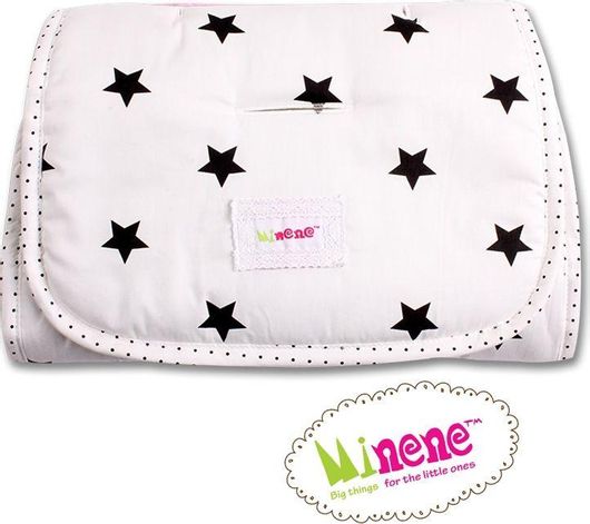 Κάλυμμα Καροτσιού Minene Αστέρια Διπλής Όψης 35x74cm Λευκό
