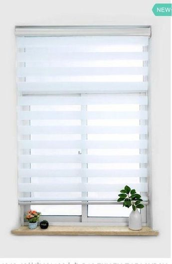 Ρόλερ Σκίασης Zebra Μερικής Συσκότισης Διπλό 80x180cm Λευκό