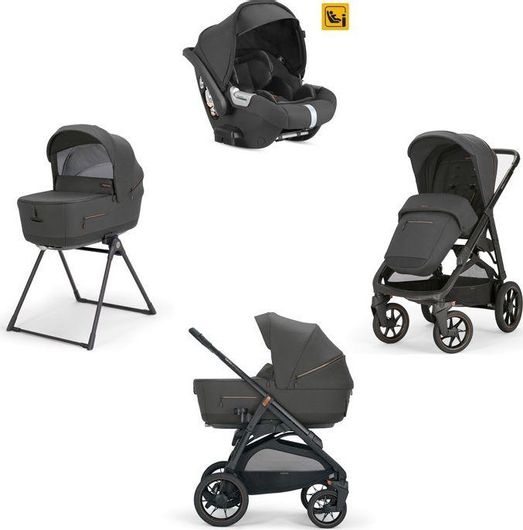 Καρότσι Μωρού Inglesina Aptica XT Quattro Darwin Ρυθμιζόμενο 3 σε 1 Magnet Grey Μαύρο