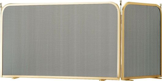 Προστατευτικό Τζακιού Zogometal Μεταλλικό με 2 Φύλλα 90x35x50cm Όρο Ματ 