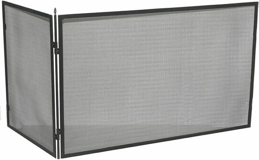 Προστατευτικό Τζακιού Home &amp; Camp HCFT4346 Μεταλλικό με 2 Φύλλα 90x30x50cm Μαύρο 