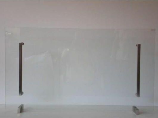 Προστατευτικό Τζακιού Μεταλλικό 90x51cm Διάφανο 51x90cm