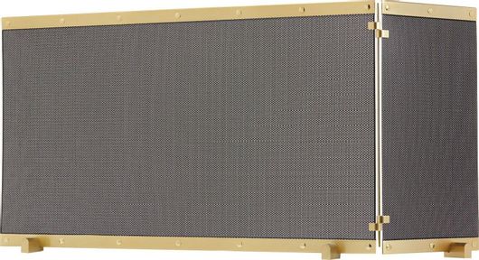 Προστατευτικό Τζακιού Zogometal Μεταλλικό με 2 Φύλλα 86x33x52cm Όρο Ματ 