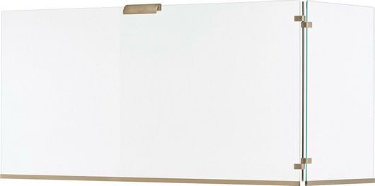 Προστατευτικό Τζακιού Zogometal Γυάλινο με 2 Φύλλα 90x30x50cm Νίκελ Ματ 