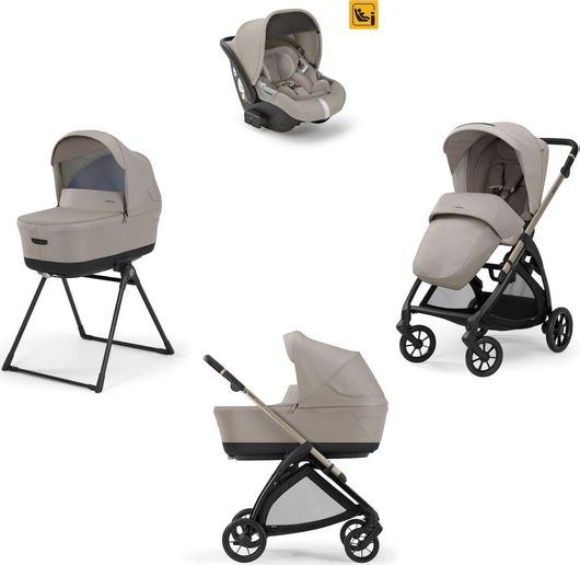 Καρότσι Μωρού Inglesina Electa Quattro Darwin Ρυθμιζόμενο 3 σε 1 Iridio Black Γκρι