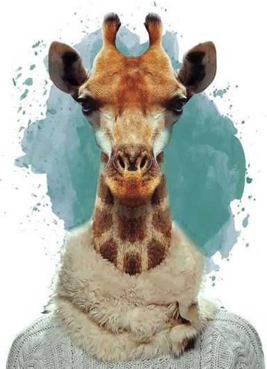 Αφίσα Μοντέρνα Καμηλοπάρδαλη 15x20cm