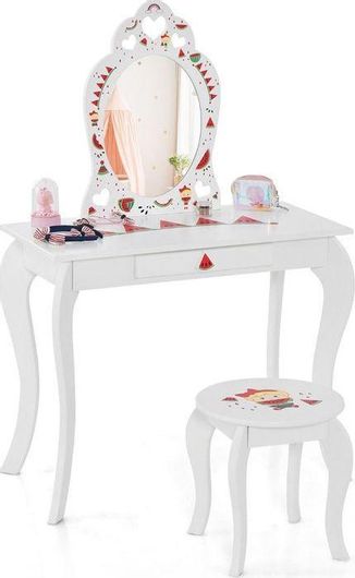 Παιχνίδι Ομορφιάς Costway HY10189EU Τουαλέτα Ομορφιάς 72x36x106cm για 3+ Ετών
