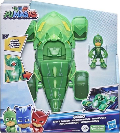 Παιχνίδι Μινιατούρα Hasbro PJ Masks Glow And Go Racer Gekko για 3+ Ετών
