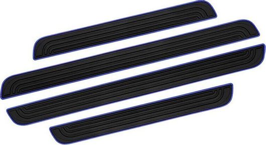 Μαρσπιέ Πόρτας Αυτοκινήτου Universal με Μπλε Ρίγα Σετ 4τμχ