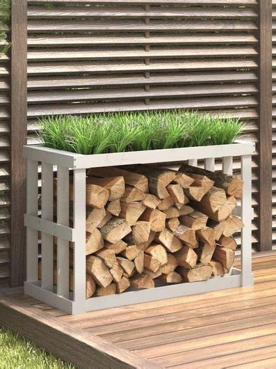 Κουτί Αποθήκευσης Ξύλων vidaXL από Μασίφ Ξύλο Πεύκου 108x52x74cm Λευκό