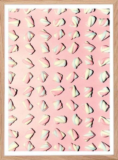 Αφίσα Χρωματιστά Ζαχαρωτά σε Φυσική Κορνίζα Ξύλου Αγιούς 50x70cm