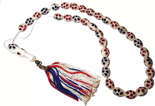 Κομπολόι 1654785412490 με 33 Χάντρες από Κεχριμπάρι Χειροποίητο Λευκό