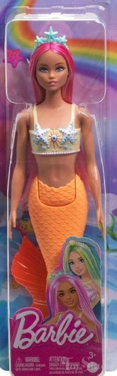 Κούκλα Barbie Mattel Dreamtopia Νέα Γοργόνα Πορτοκαλί Ουρά για 3+ Ετών