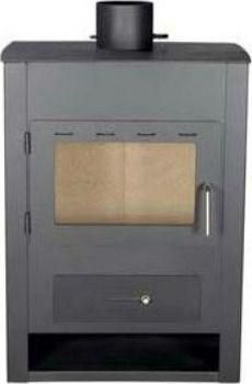 Ξυλόσομπα Syrios Parnon Χαλύβδινη 11.2kW Μαύρο