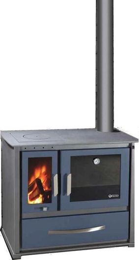 Ξυλόσομπα Syrios Alea Χαλύβδινη με Φούρνο 11.5kW Μπλε