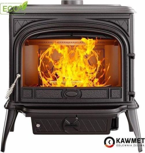 Ξυλόσομπα Kawmet Premium Sphinx S6 Eco Μαντεμένια 14kW Μαύρο