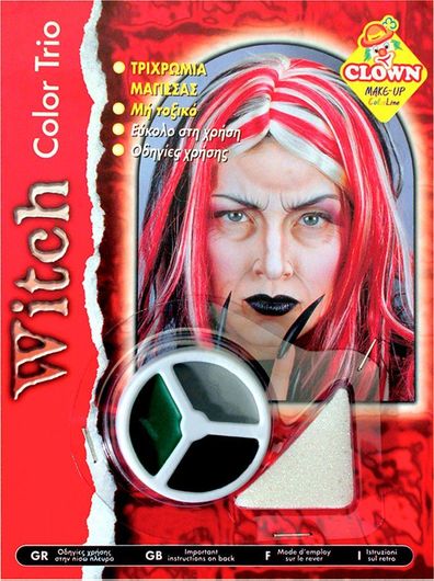 Αποκριάτικο Μακιγιάζ Clown Republic Μάγισσα Τριχρωμία