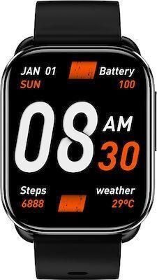 Smartwatch QCY Gs S6 2.02" Plastic Case & Silicone Strap Grey