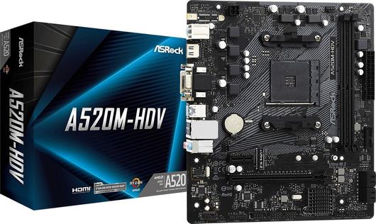 Motherboard ASRock A520M-HDV Micro ATX με AMD AM4 Socket