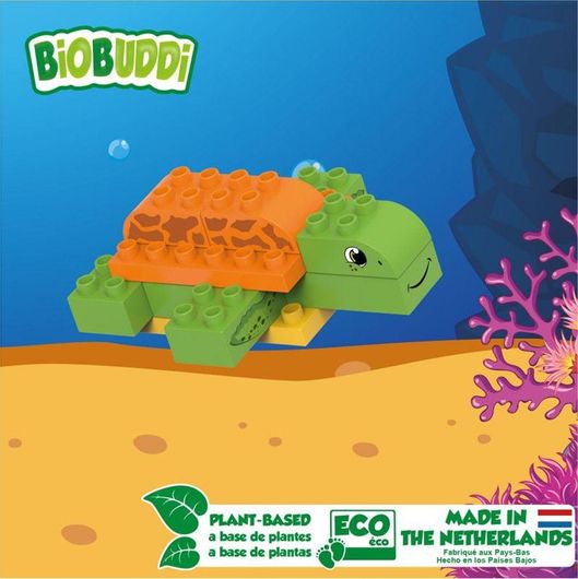 Τουβλάκια Biobuddi Animal Planet Χελώνα BB-0206 για 18+ Μηνών Σετ 22τμχ