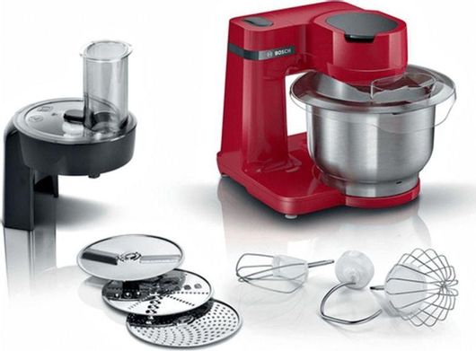 Κουζινομηχανή Bosch 700W με Inox Κάδο 3.8lt Κόκκινο