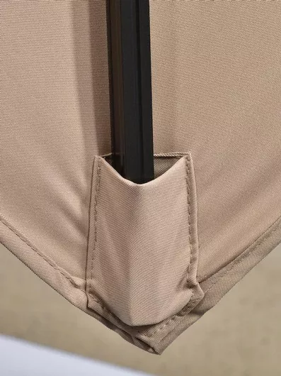 Ομπρέλα Κήπου & Βεράντας Outsunny Κρεμαστή Τετράγωνη Μεταλλική με Βάση Στήριξης 2.95x2.95m Μπεζ