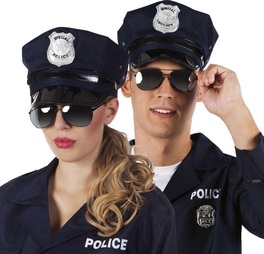 Αποκριάτικα Γυαλιά Αστυνομικού Boland Μαύρο
