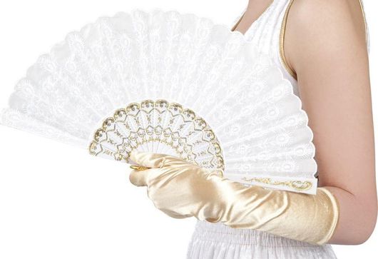 Αποκριατικη Βενταλια Clown Republic Λευκη 25Εκ