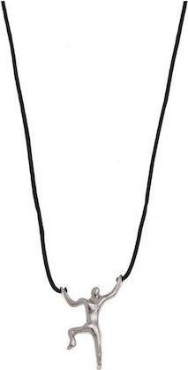 Ανδρικό Κολιέ VRjewels AK000196 από Ασήμι 925 με Κορδόνι