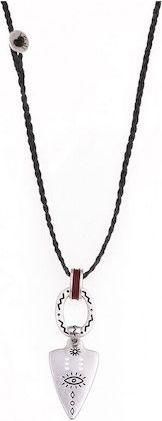 Ανδρικό Κολιέ VRjewels AK000208 Ματάκι από Ασήμι 925 με Κορδόνι
