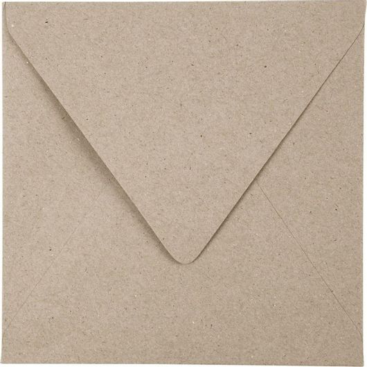 Σετ Φάκελοι Αλληλογραφίας Deco Ceramica 20524 από Χαρτί Κραφτ 16x16cm 50τμχ Μπεζ