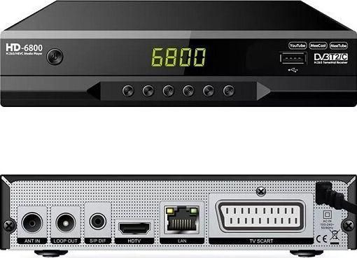 Ψηφιακός Δέκτης Mpeg-4 HD6800 HD 720p με Λειτουργία PVR Εγγραφή σε USB Σύνδεσεις SCART / HDMI