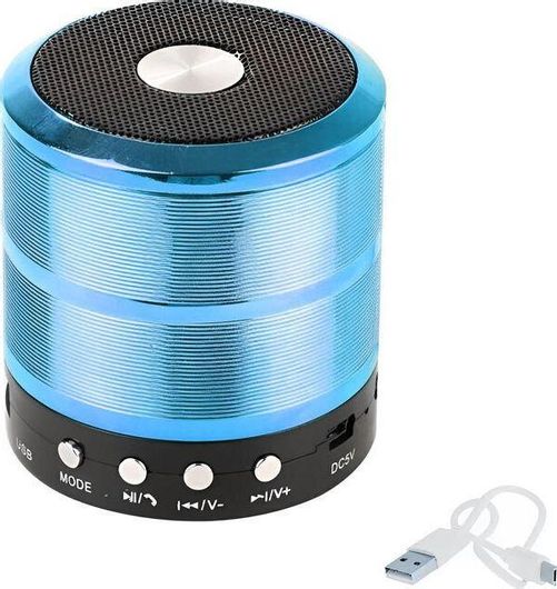 Ηχείο Bluetooth Ws-887 5W με Ραδιόφωνο έως 3 Ώρες Λειτουργίας Γαλάζιο