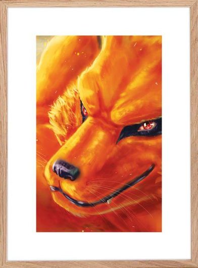 Αφίσα Kurama σε Φυσική Κορνίζα Ξύλου Αγιούς 40x50cm