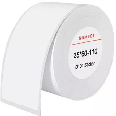Αυτοκόλλητες Ετικέτες Niimbot σε Ρολό 60x25mm 110τμχ Λευκό