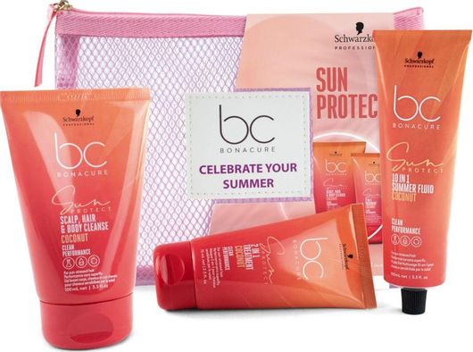 Schwarzkopf BC Bonacure Sun Protect Wetbag Σετ Περιποίησης Μαλλιών με Σαμπουάν 4τμχ