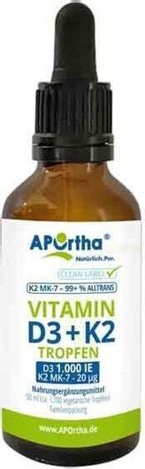 Aportha D3 1000iu + K2 Βιταμίνη 50ml