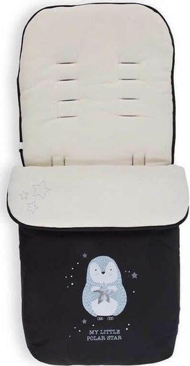 Ποδόσακος Καροτσιού Kikka Boo Polar Pingui Αδιάβροχος Μαύρο