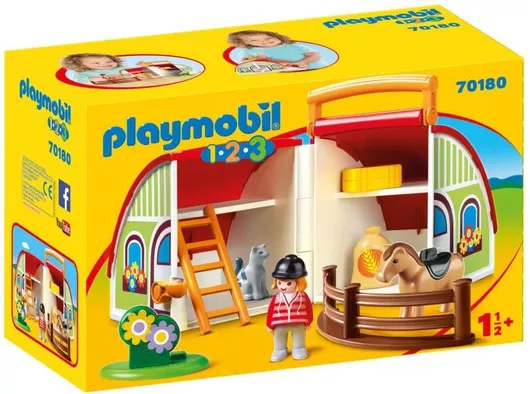 Playmobil 123 Αχυρώνας Βαλιτσάκι για 18+ Μηνών #70180