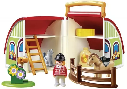 Playmobil 123 Αχυρώνας Βαλιτσάκι για 18+ Μηνών #70180