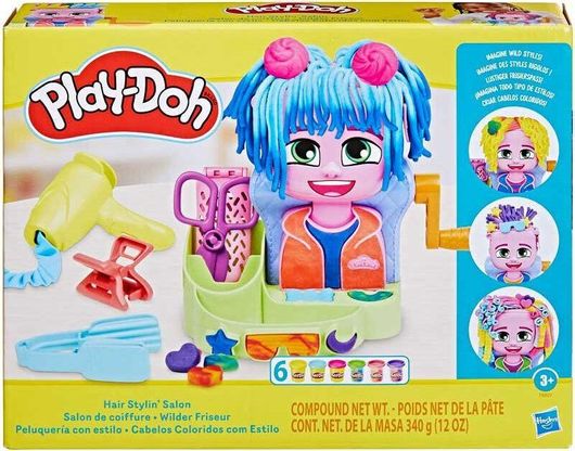 Πλαστελίνη Hasbro Play-Doh Hair Stylin' Salon Σετ 6τμχ για 3+ Ετών