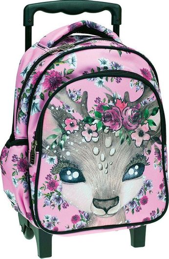 Σχολική Τσάντα Νηπίου Τρόλεϊ Back Me Up Pink Deer Ροζ