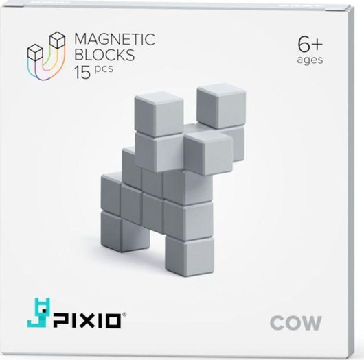 Τουβλάκια Pixio Gray Cow Μαγνητικά Σετ 15τμχ για 6+ Ετών