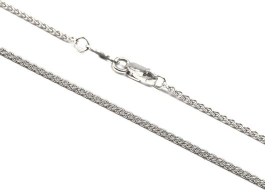 Αλυσίδα Λαιμού Πολύτιμο από Λευκόχρυσο 14K Λευκό Στριφτή 45mm