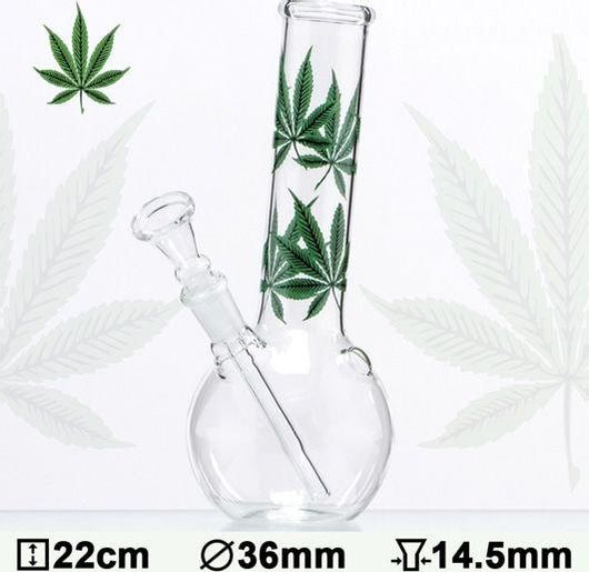 Bong Multi Leaf 01121 Γυάλινο 22cm