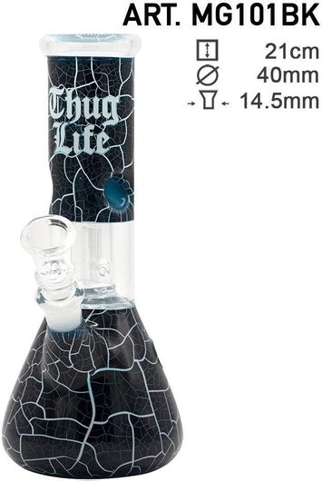 Bong Thug Life Mini Beaker 21cm Μαύρο
