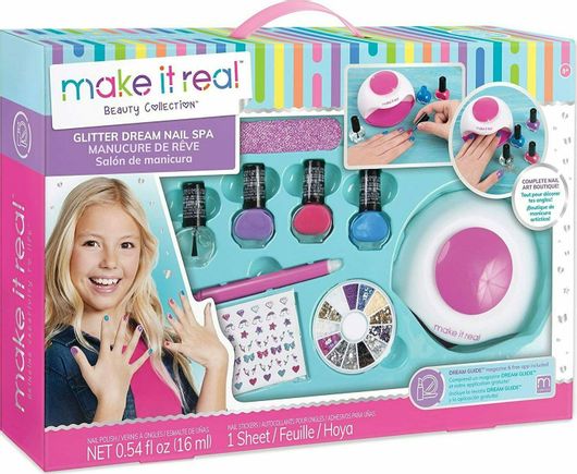 Σετ Περιποίησης Νυχιών Make It Real Glitter Dream Nail Spa για 8+ Ετών