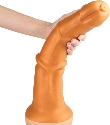 Ρεαλιστικό Dildo Wolf Garten με Βεντούζα 23cm Χρυσό